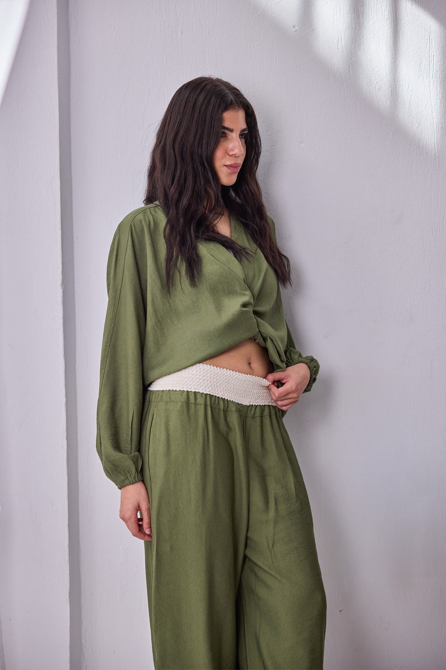 Hazel Linen Set - Olive