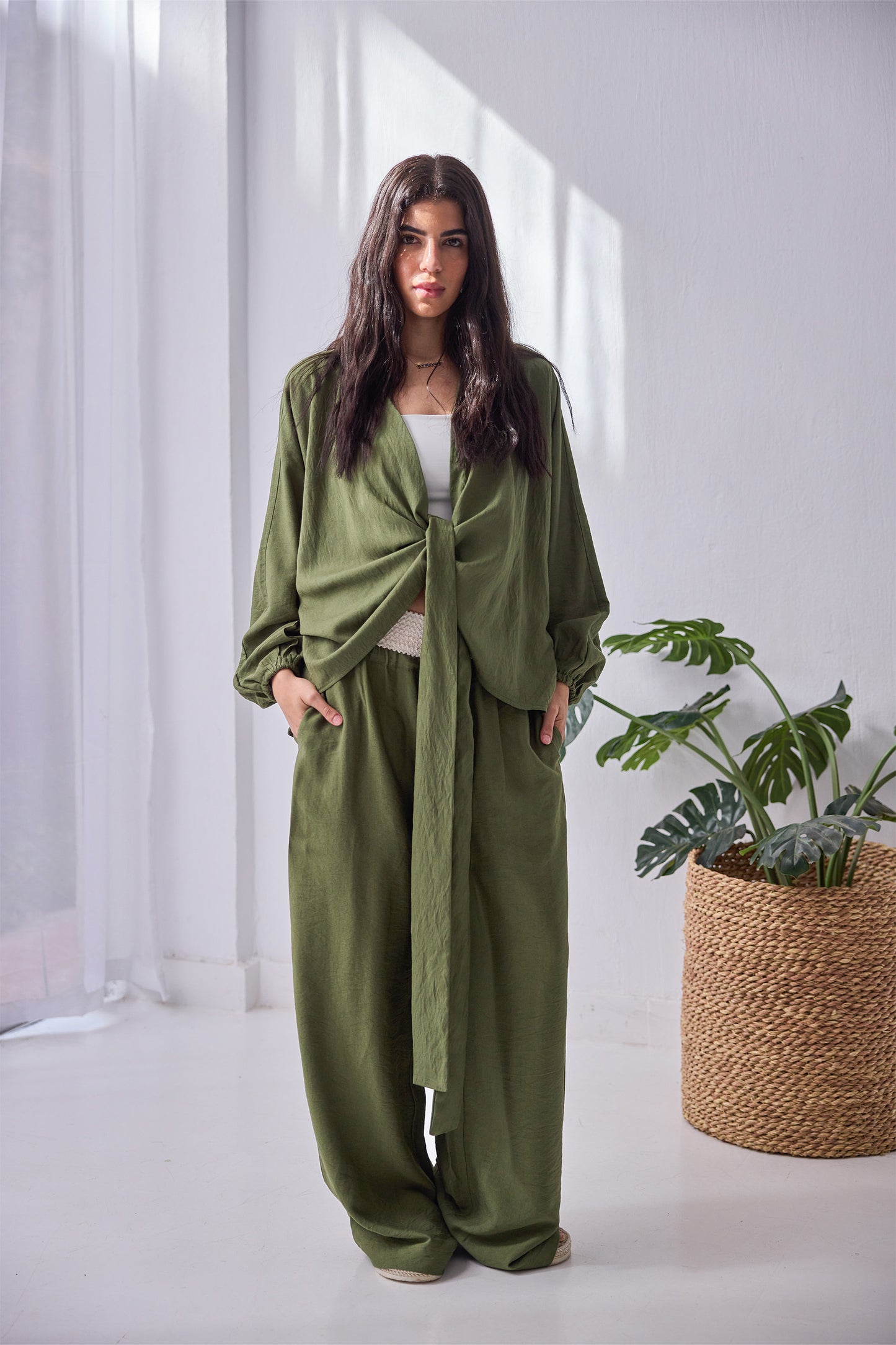 Hazel Linen Set - Olive
