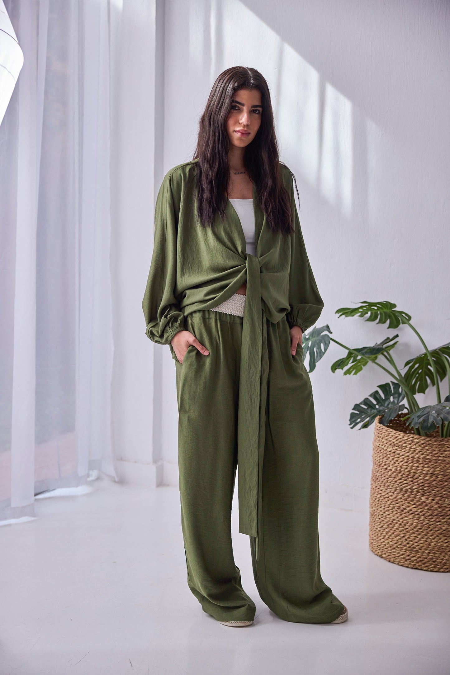 Hazel Linen Set - Olive