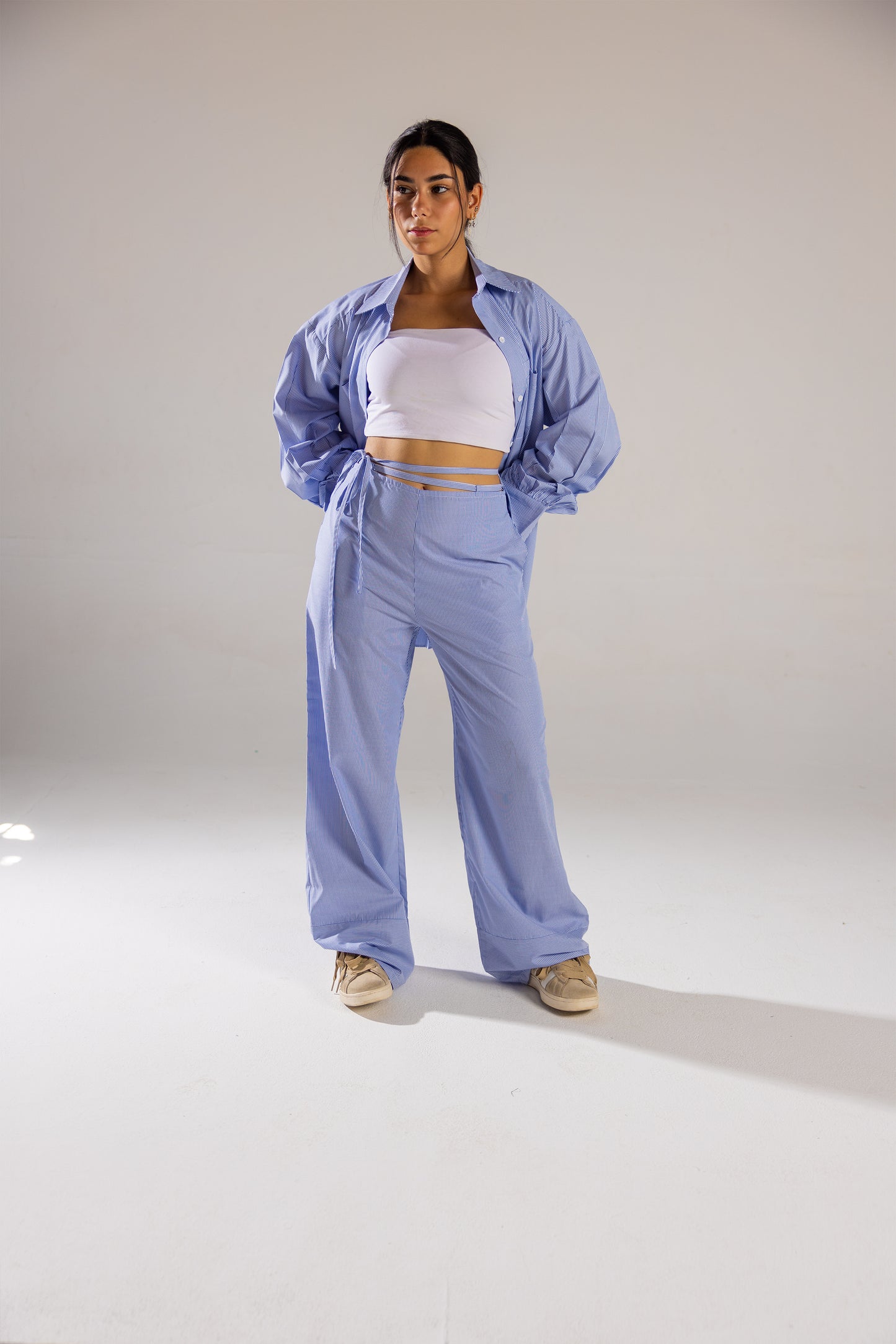 Imperial Striped Pants - Blue