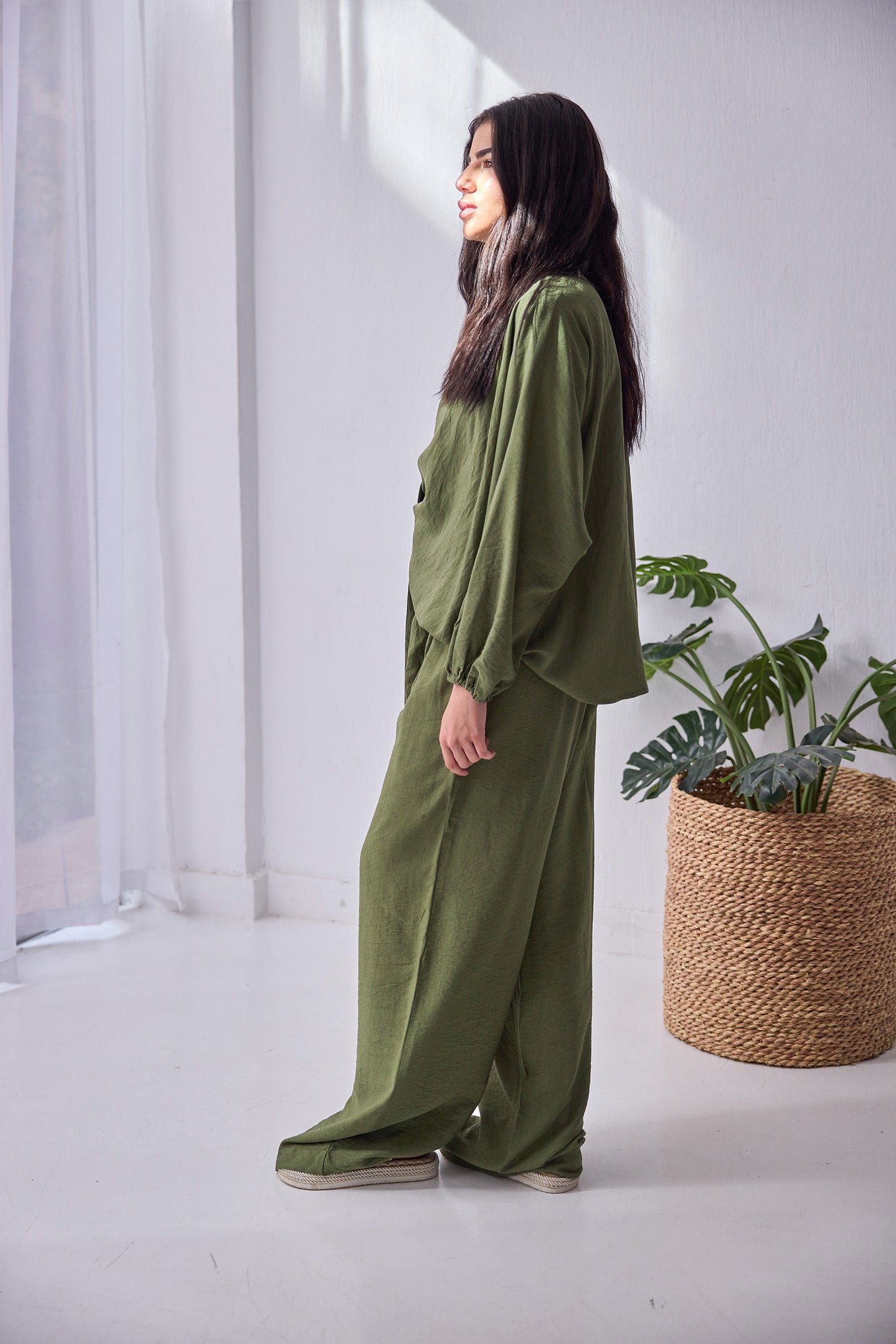 Hazel Linen Set - Olive