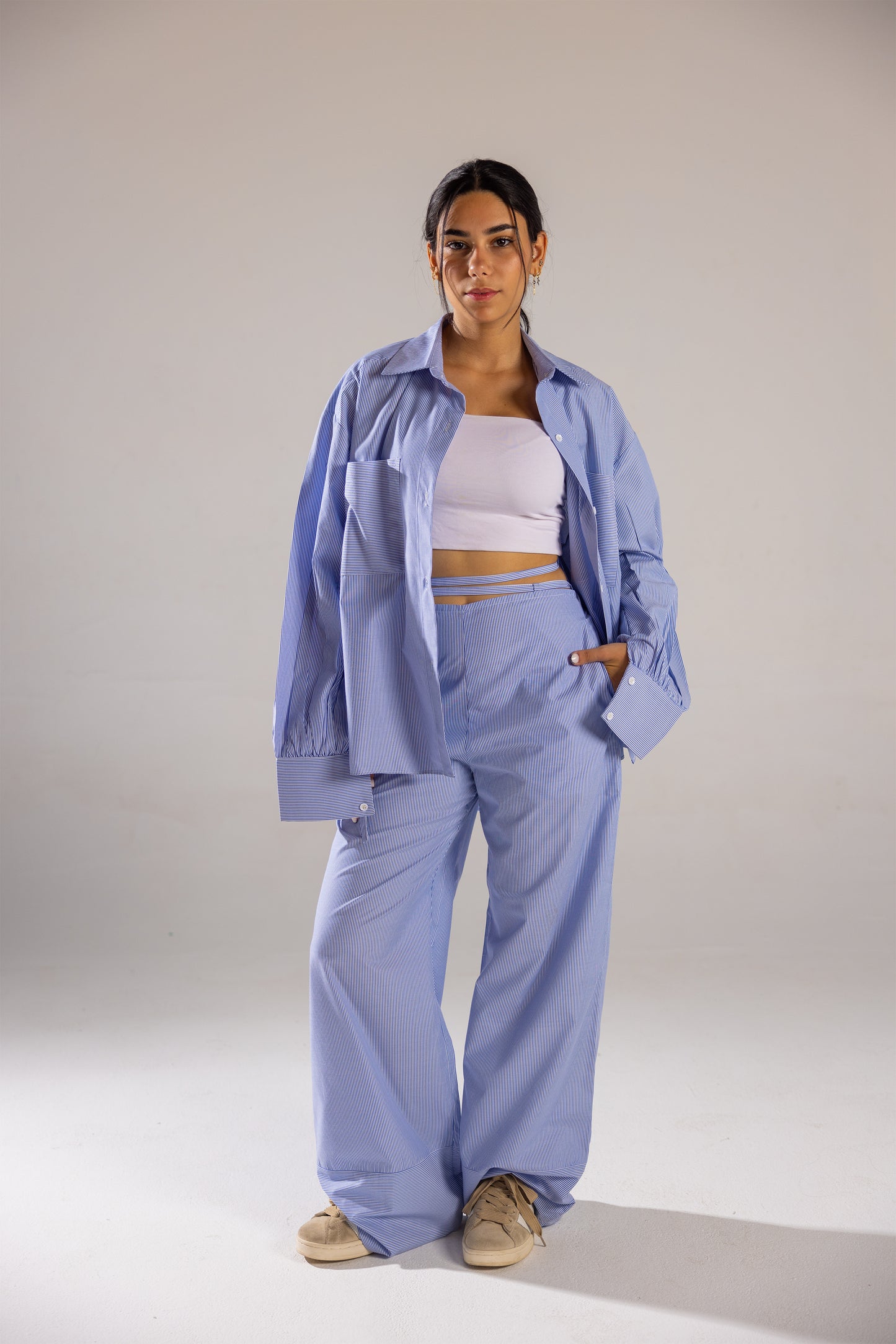 Imperial Striped Pants - Blue