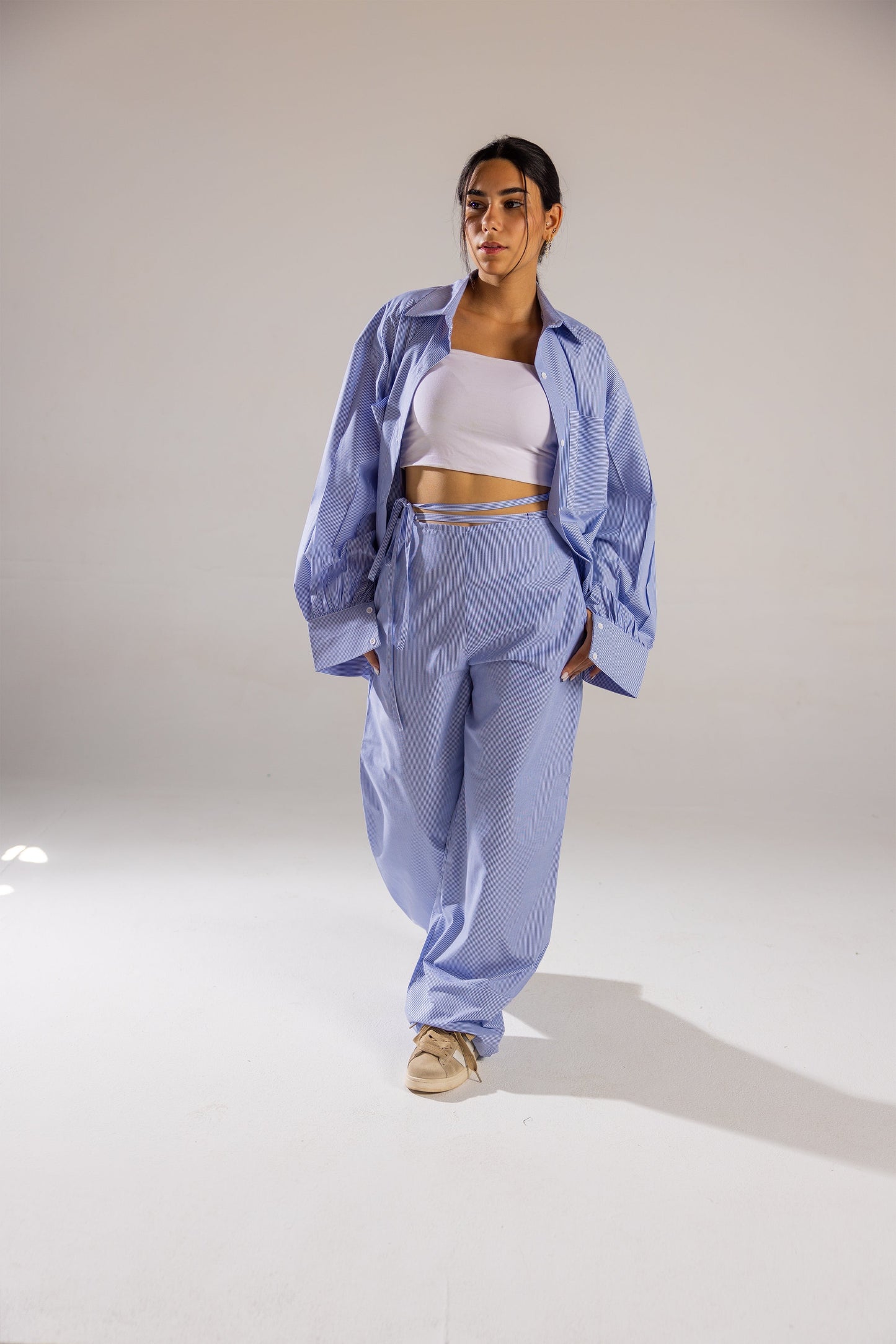 Imperial Striped Pants - Blue