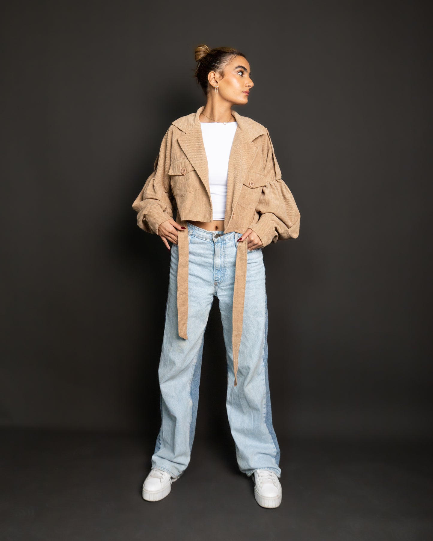 Cloud Cropped Jacket - BEIGE