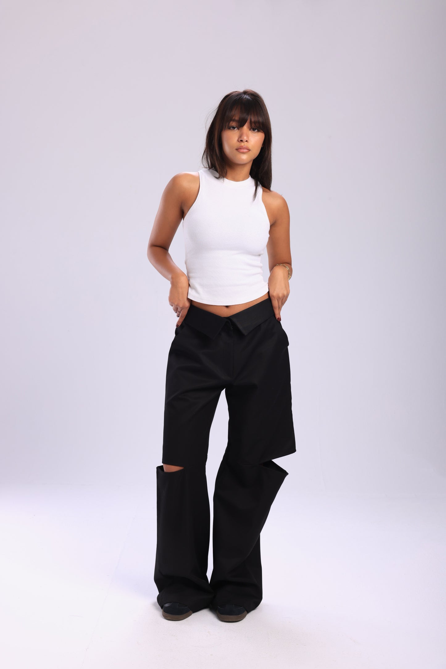 Uptown Sliced Pants - Black 2.0
