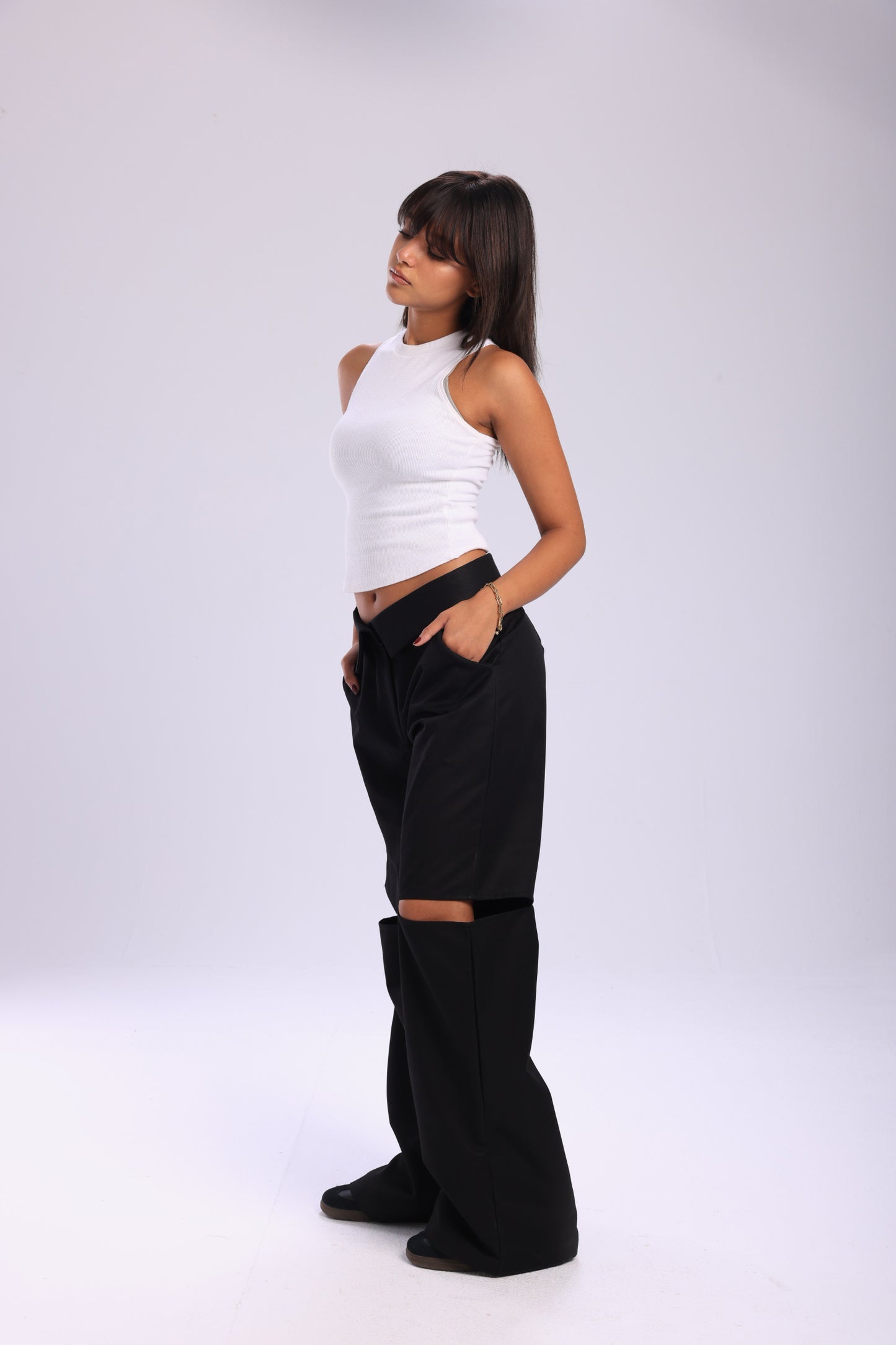 Uptown Sliced Pants - Black 2.0