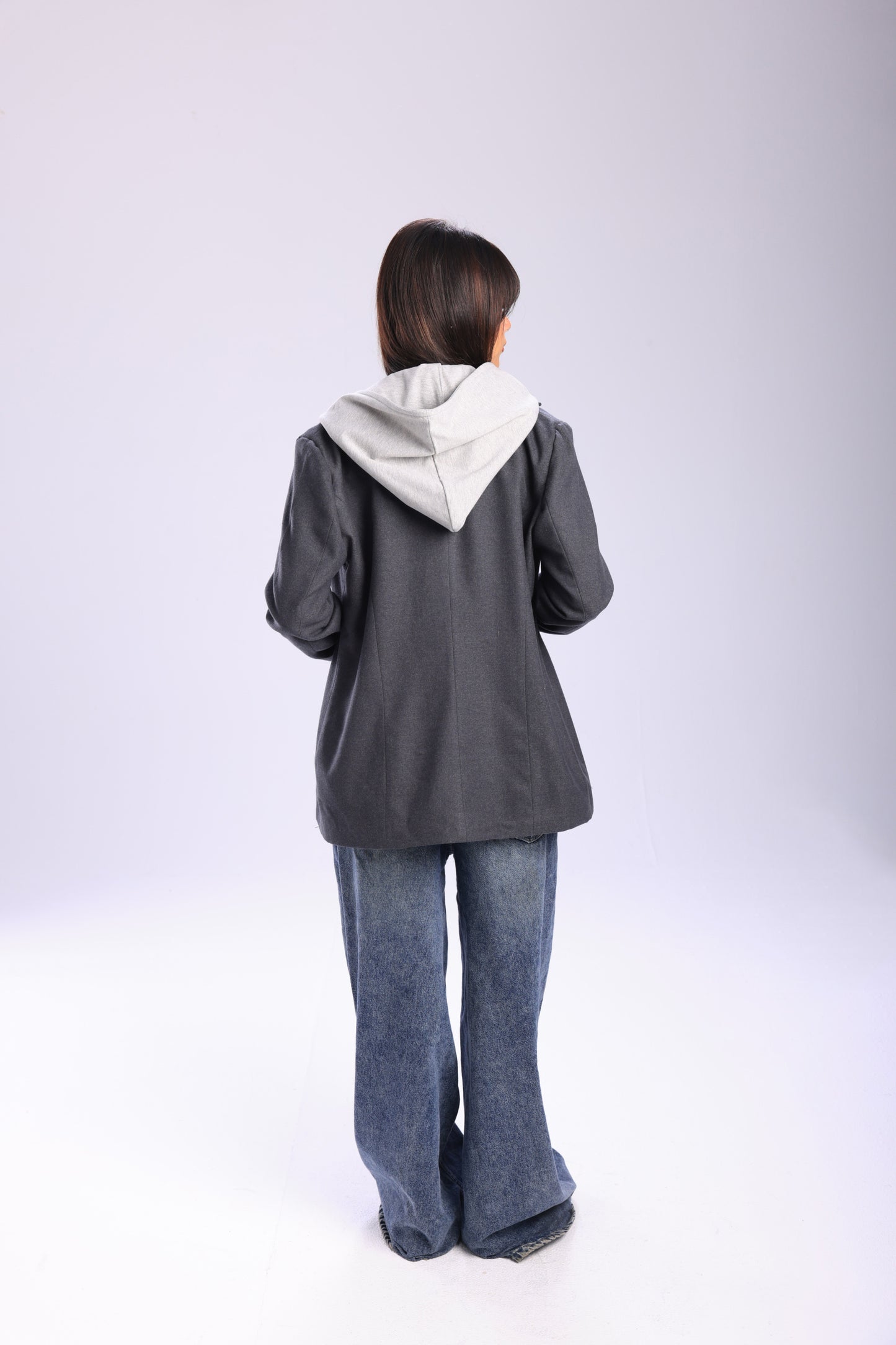 Layered Blazer - Grey