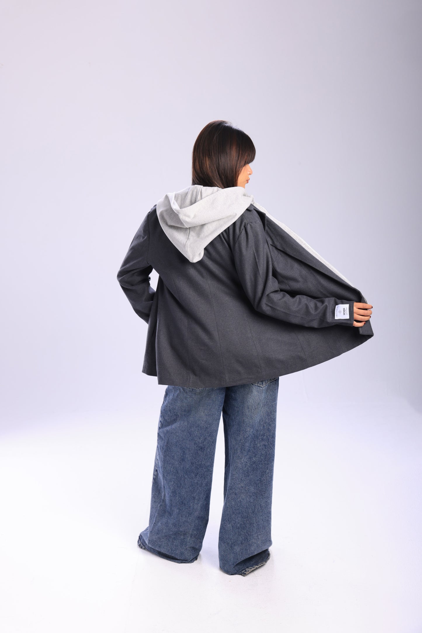 Layered Blazer - Grey