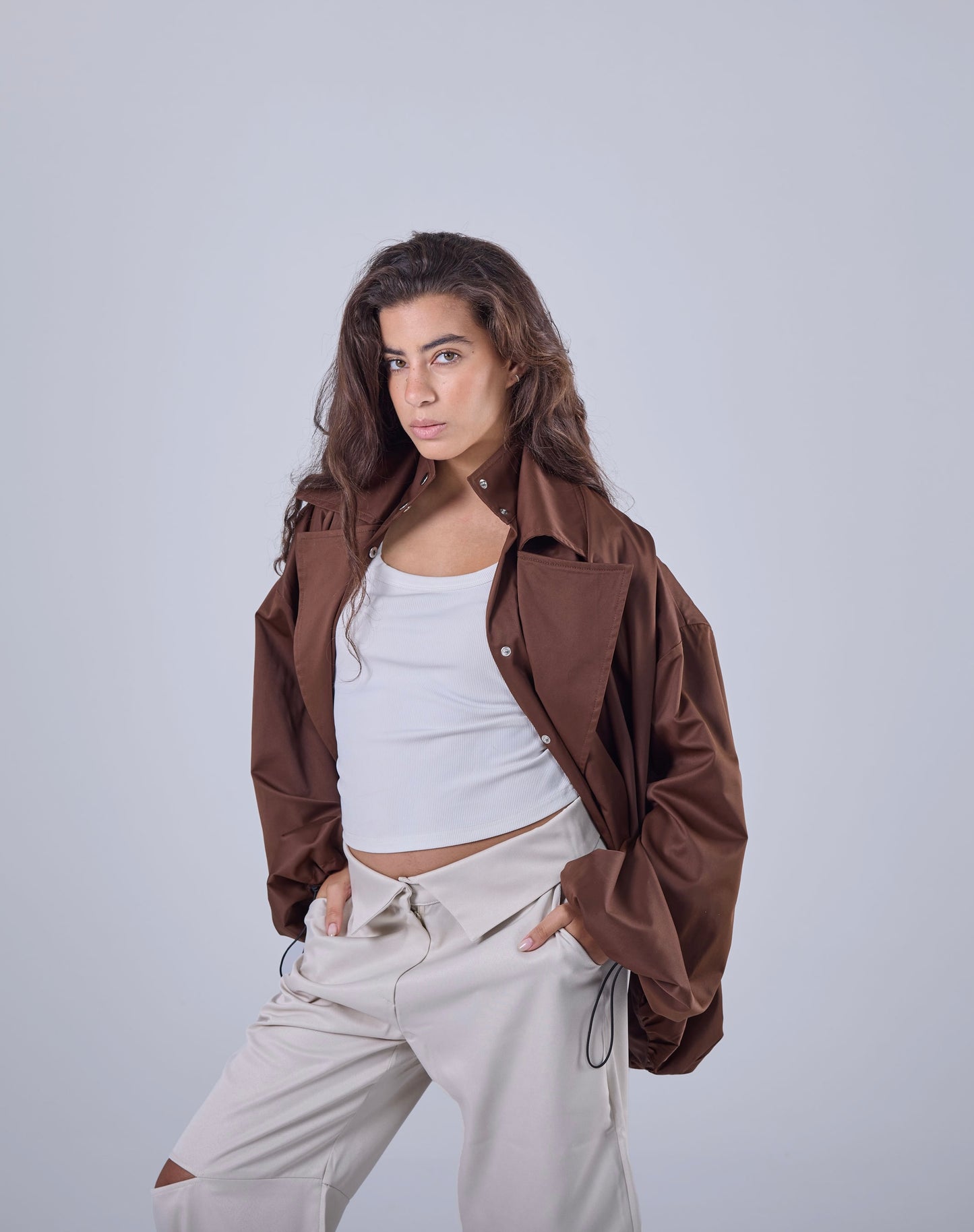 Glow Shell Jacket  - Brown