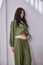 Hazel Linen Set - Olive