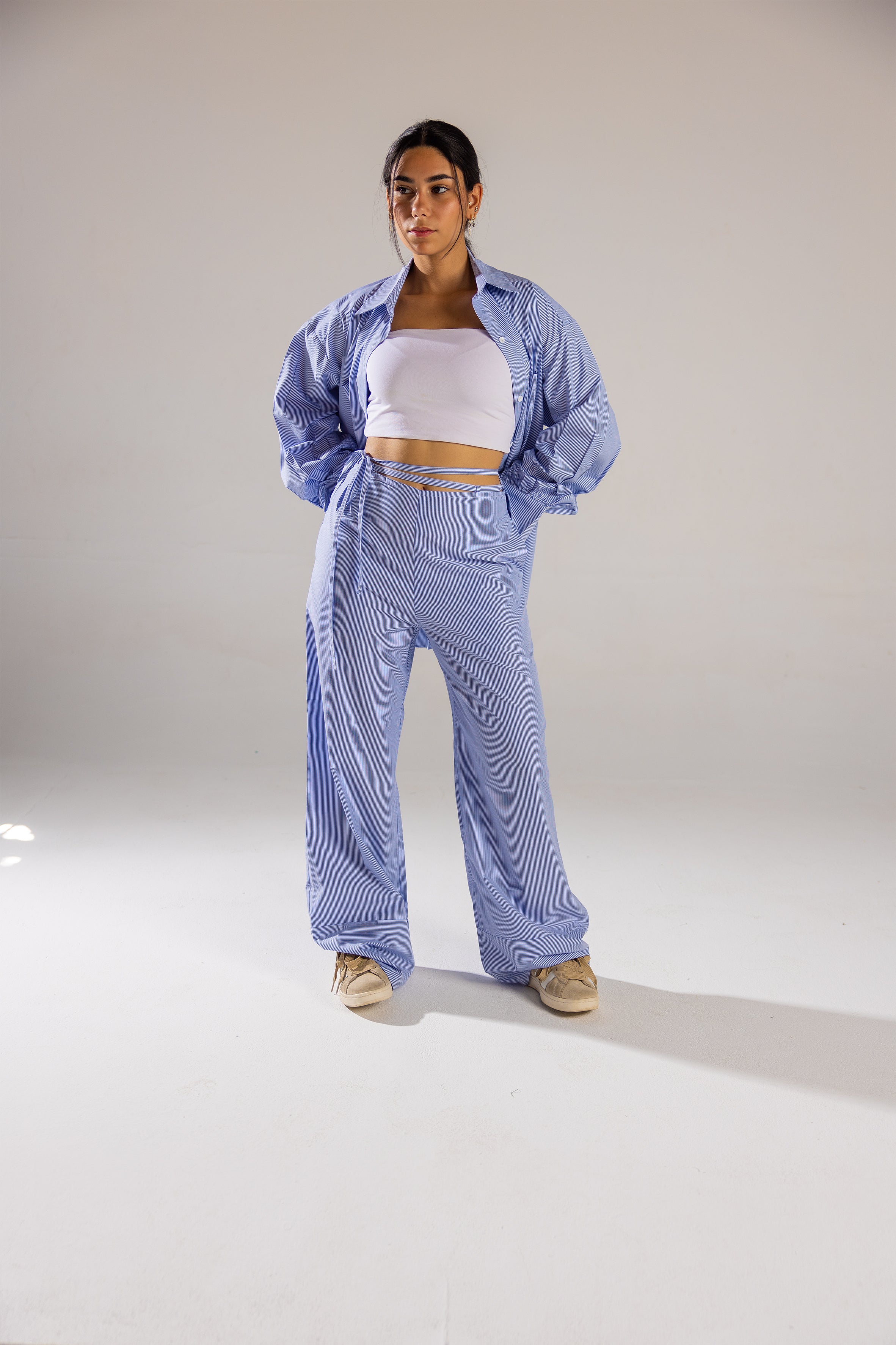 Imperial Striped Pants - Blue