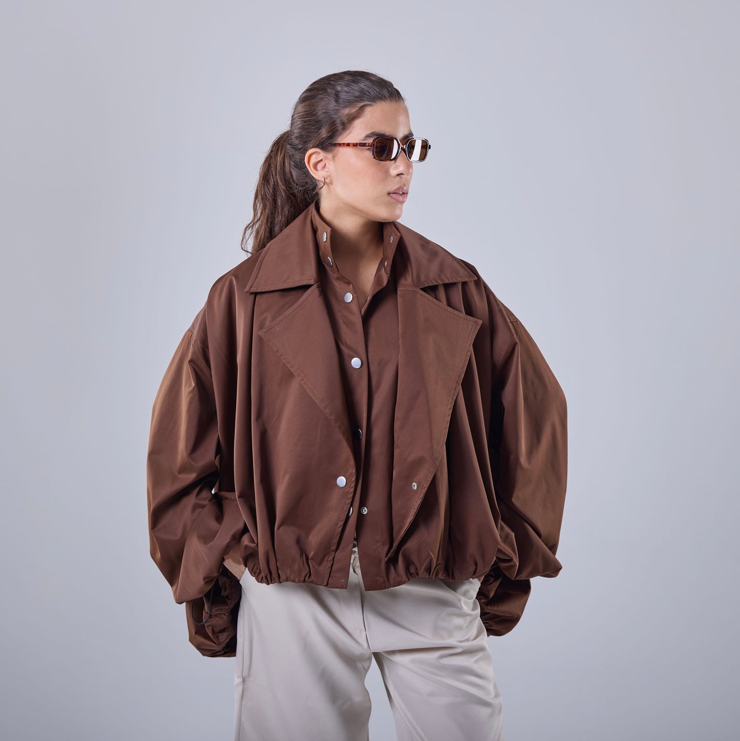 Glow Shell Jacket  - Brown