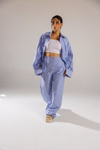 Imperial Striped Pants - Blue