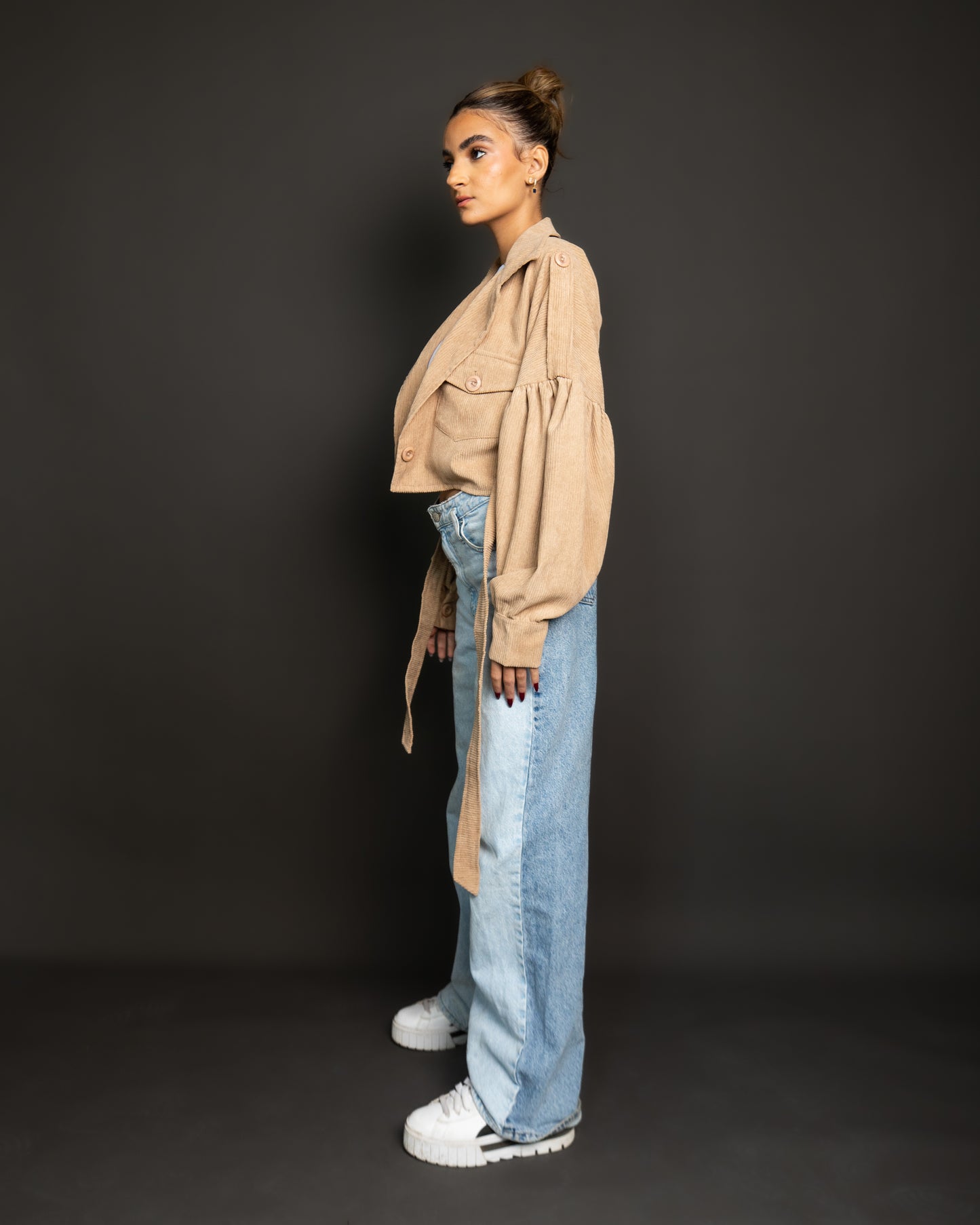 Cloud Cropped Jacket - BEIGE