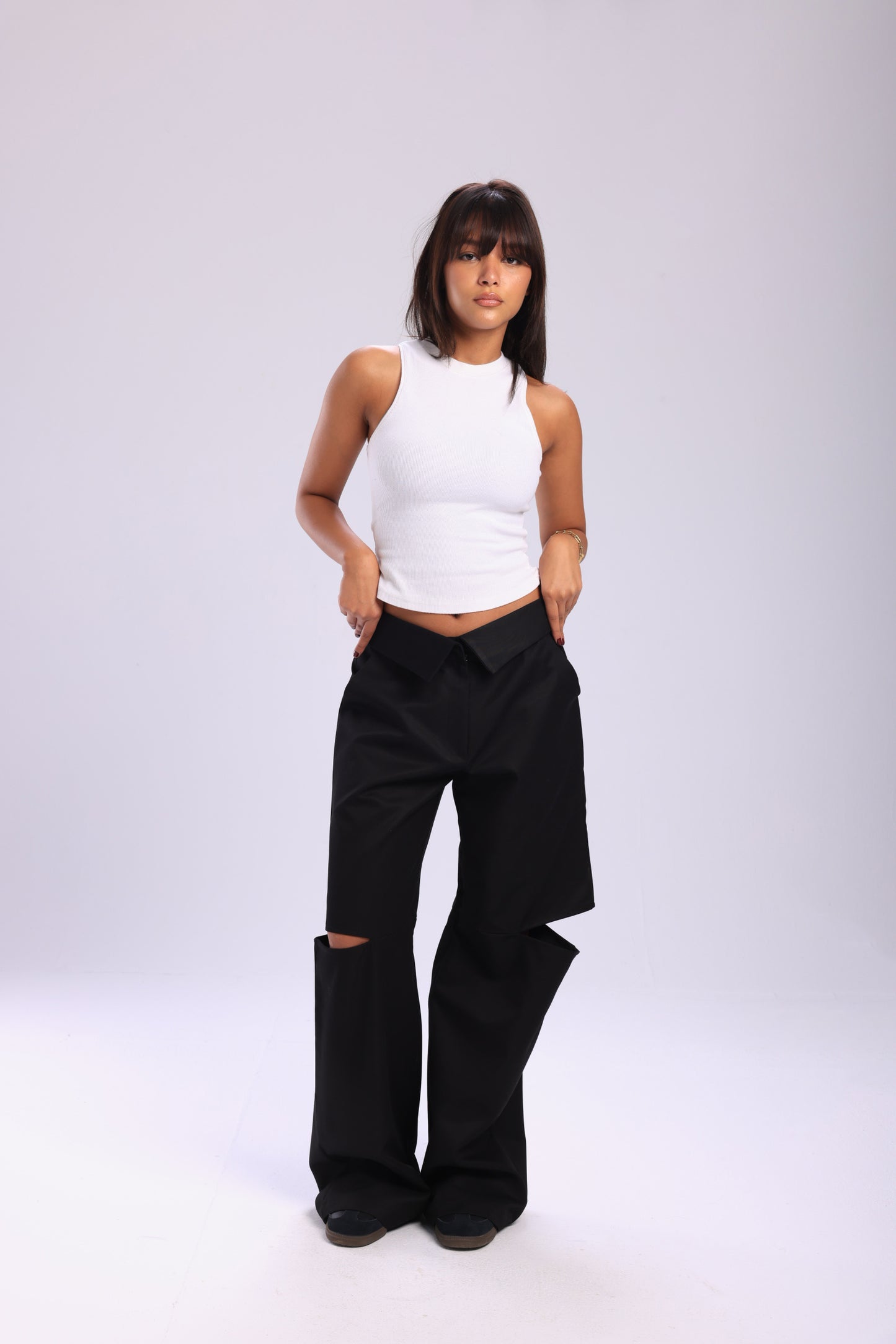 Uptown Sliced Pants - Black  2.0