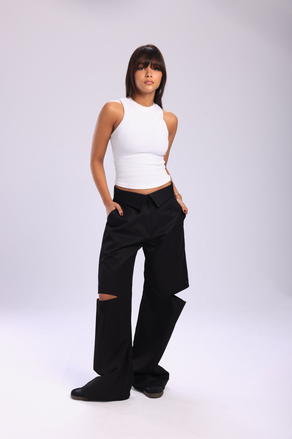 Uptown Sliced Pants - Black  2.0
