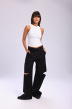 Uptown Sliced Pants - Black  2.0