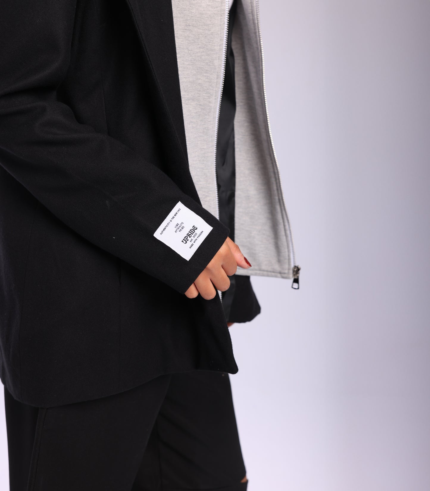 Layered Blazer - BLACK