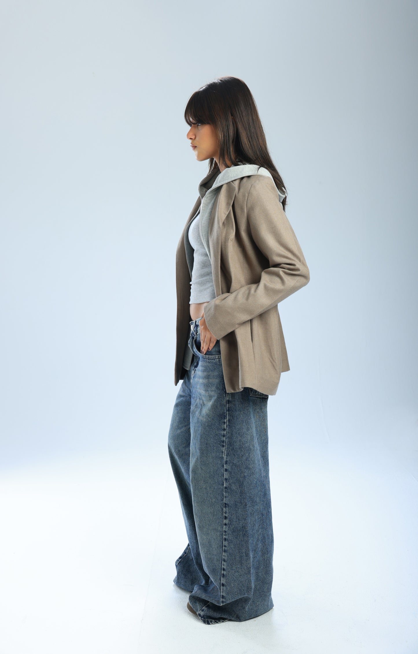 Layered Blazer - Beige