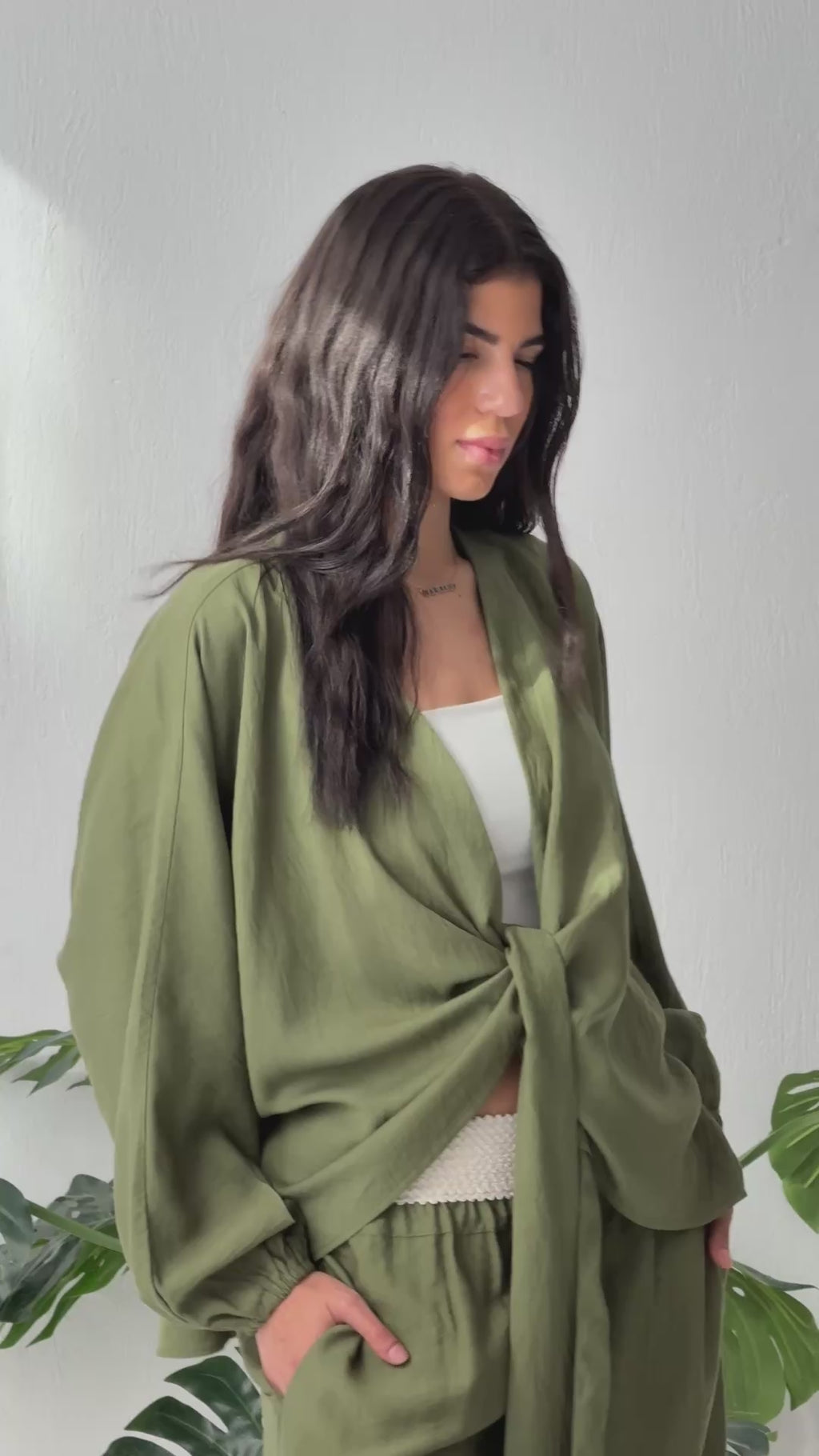 Hazel Linen Set - Olive