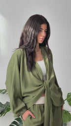 Hazel Linen Set - Olive
