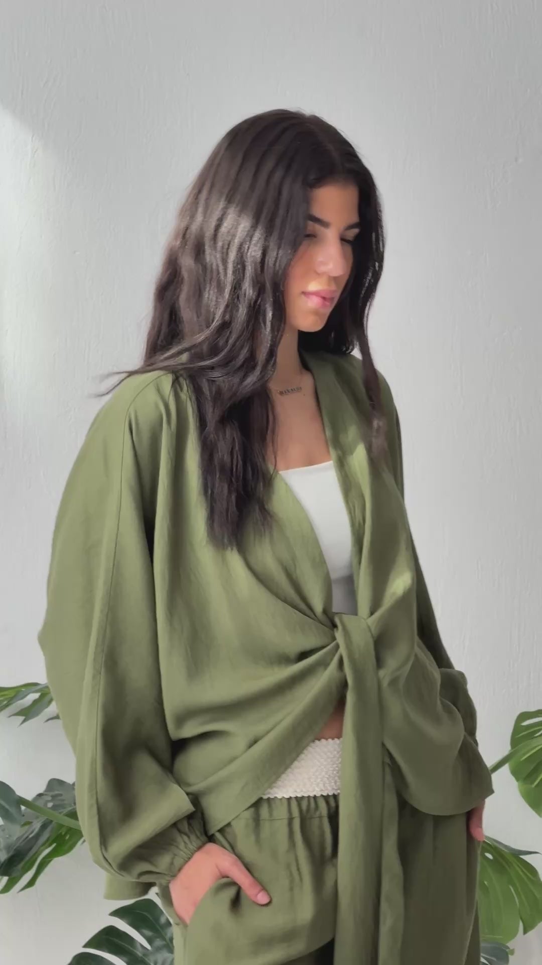 Hazel Linen Set - Olive